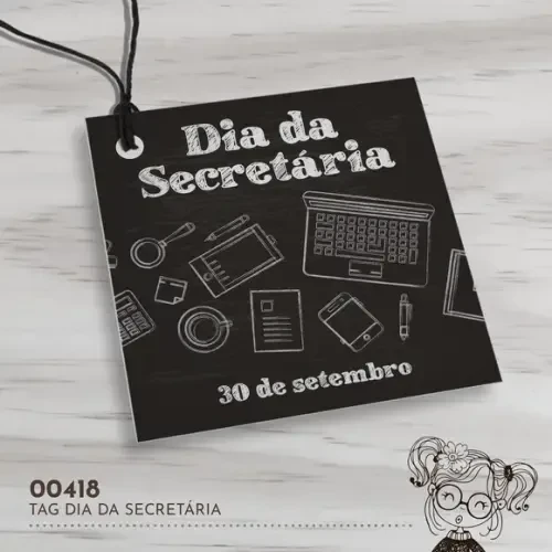 Tag Quadrada Dia da Secretária - 00418