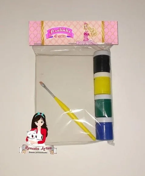 Kit Pintura Personalizado Tema Barbie e Ken