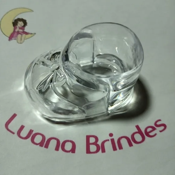 Sapatinho Acrilico Transparente 4cm Pct 5 Unidades