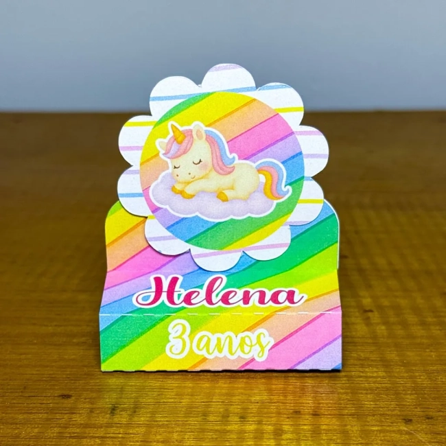 PEGUE E MONTE - Porta Bis Duplo Personalizados UNICORNIO - Decoração de Festa | Lembrancinhas | Aniversário | Personalizados