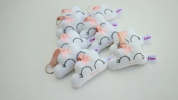 Combo Chaveiro Nuvens 20 Peças