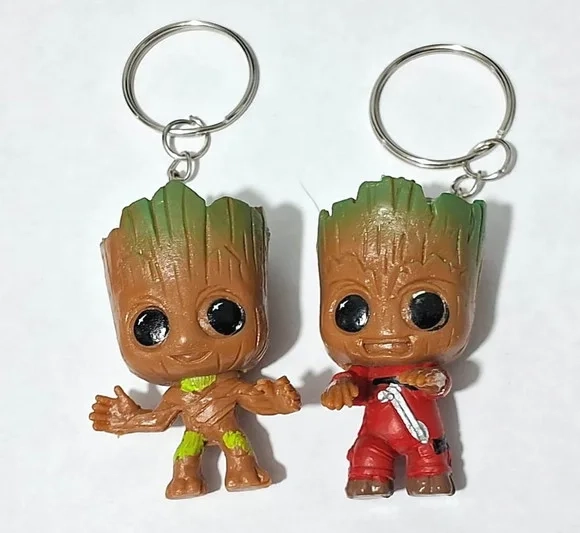 Chaveiros Groot Guardiões das Galáxias 50mm - Pcts C/2 Peças