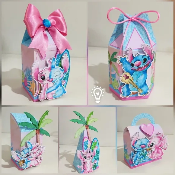 Kit 30 Lembrancinhas Angel e Stitch