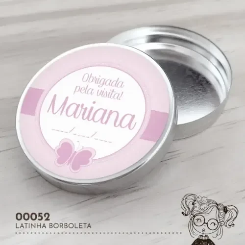 Latinha Adesivada Borboleta - 00052