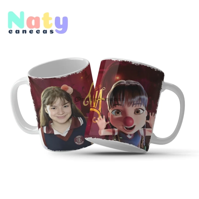 Caneca Personalizada As Aventuras de Poliana Alça Color