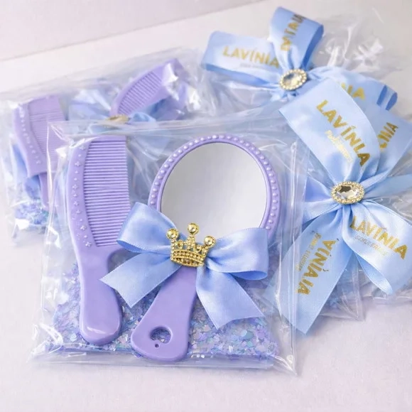 Lembrancinha Espelho e Pente Personalizado Festa Infantil