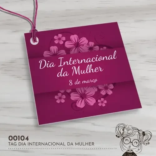 Tag Quadrada Dia Internacional da Mulher - 00104
