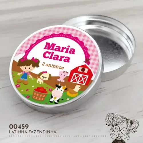 Latinha Adesivada Fazendinha - 00459