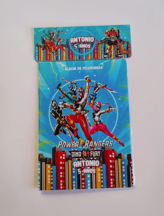 Power Rangers Dino Fury Álbum de Figurinhas + Desenhos para Colorir + Atividades