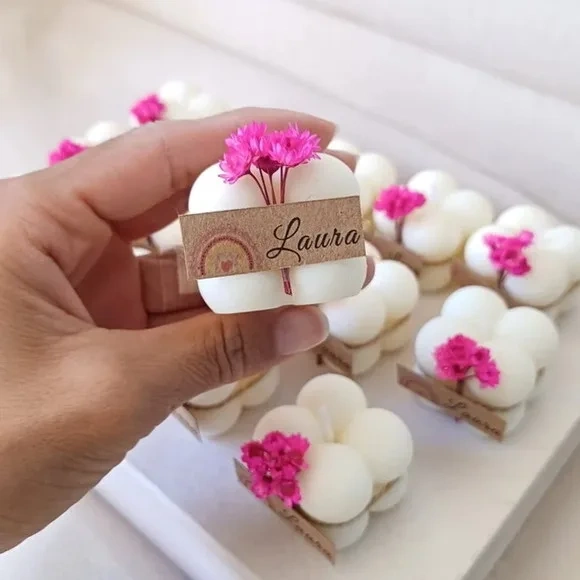 Mini Vela Bubble Aromática - Caixinha Offset Branca