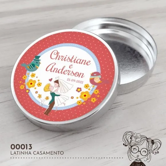 Latinha Adesivada Casamento - 00013