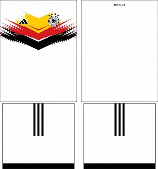 Arte Vetor Camisa Alemanha Branca Concept 2025