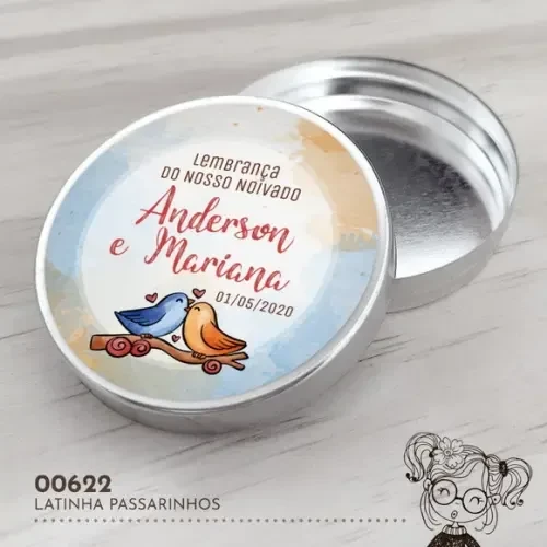Latinha Adesivada Passarinhos - 00622
