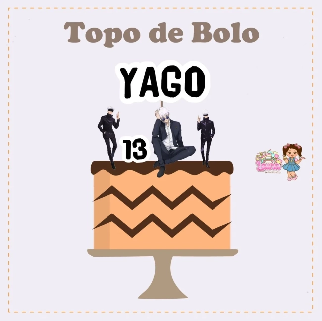 Kit Festa Só Um Bolinho SATORU GOJO - Decoração de Festa