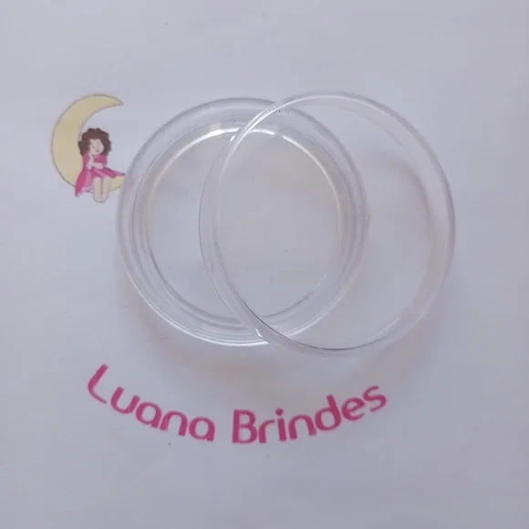 Latinha Transparente de Plástico 5,5cm Pacote 12 Unidades