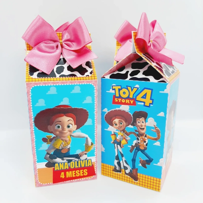 PEGUE E MONTE - Kit Festa JESSIE - TOY STORY - Decoração de Festa - Caixinhas Personalizadas