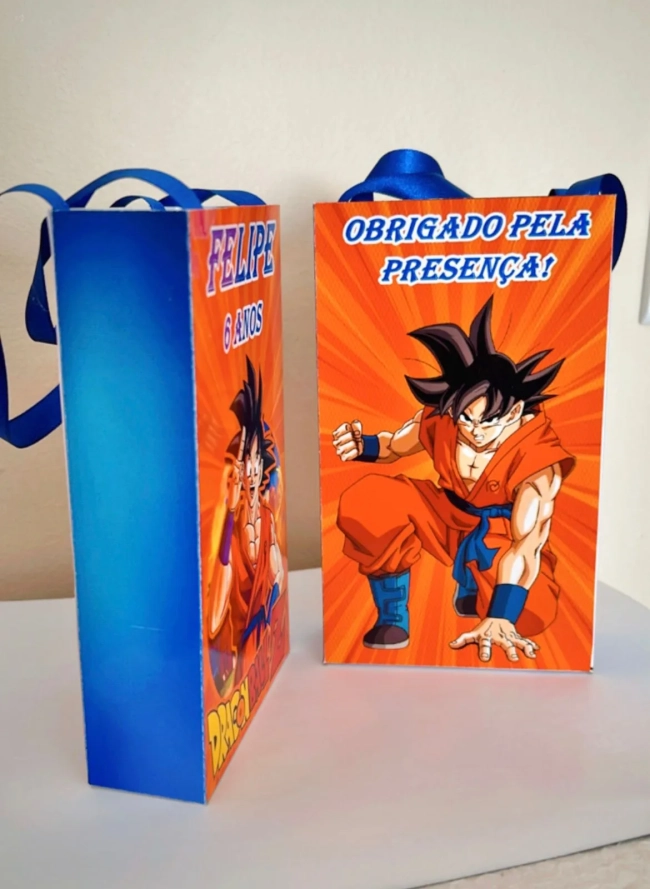 Sacolinhas Personalizada Dragon Ball Z Lembrancinhas Para Aniversário