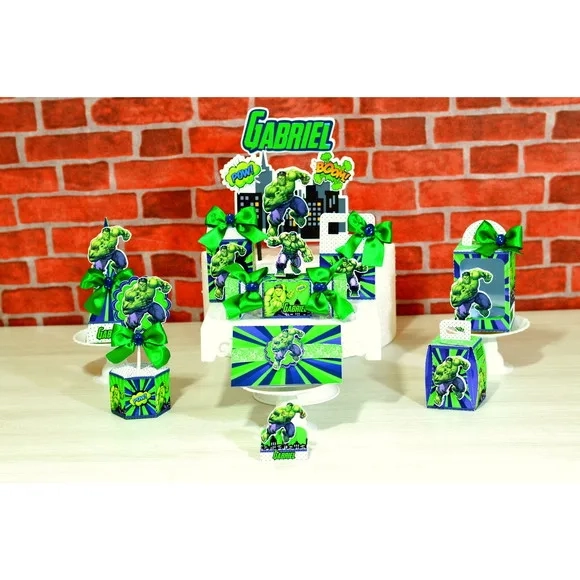 Kit 60 Lembrancinhas Hulk