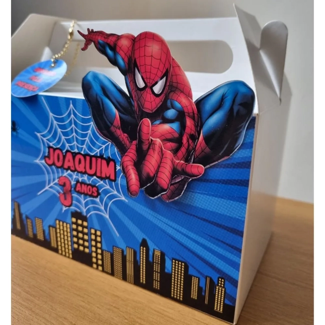 Caixa Maleta Lembrancinha Homem-Aranha