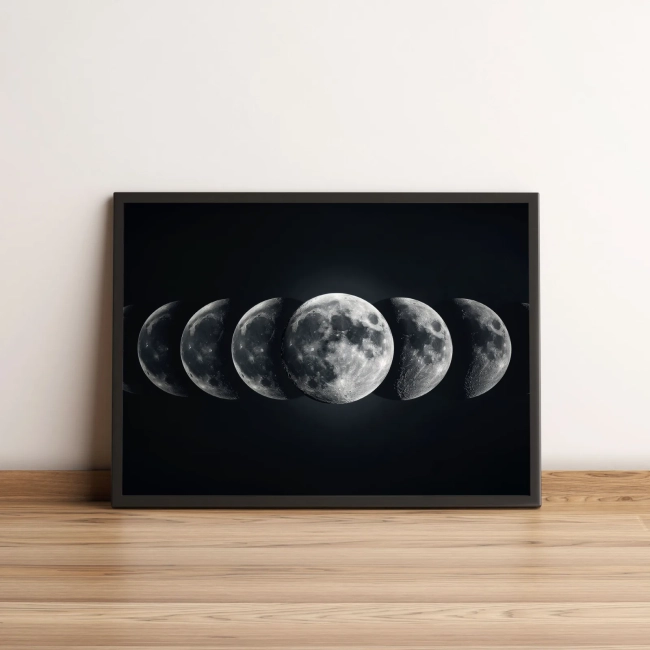 Quadro com Ciclo Completo da Lua 09