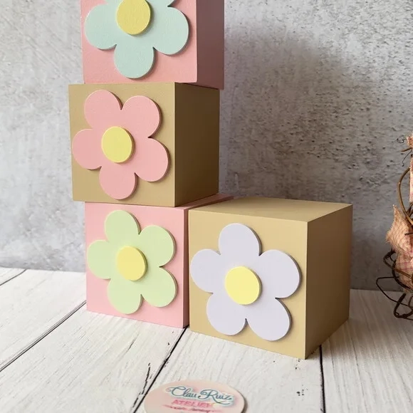 Cubos 8x8cm Decoração Bebê