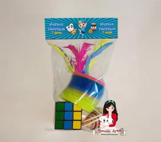 Kit Brinquedos Retrô Personalizado Tema Foquinha Amarela