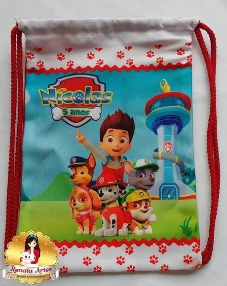 Patrulha Canina - Mochila Personalizada Vermelha