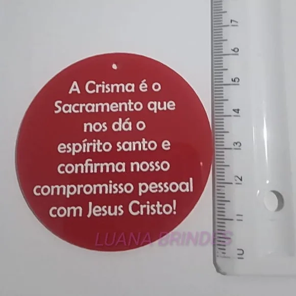 Pingente em acrílico para Crisma - pacote com 4 unid