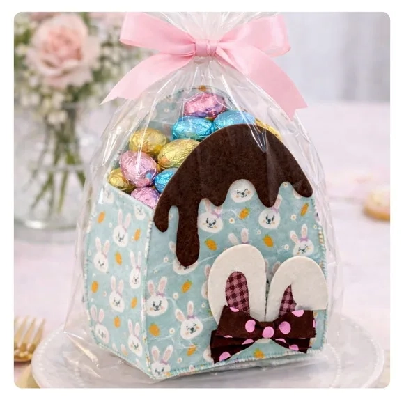 Cesto de Páscoa em Feltro Decorativo ? Porta Chocolates