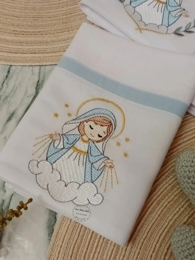 Kit Fraldas Personalizadas com Nome Bordado para Bebê – Enxoval Completo com Fraldas de Boca