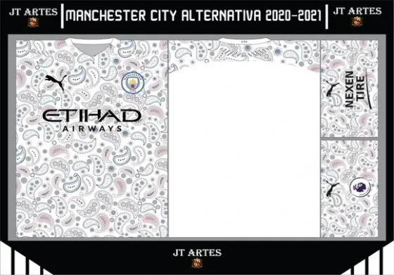 Vetor da Camisa do Manchester City Alternativa 2020-2021