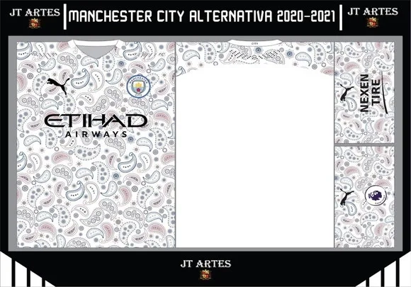 Vetor da Camisa do Manchester City Alternativa 2020-2021