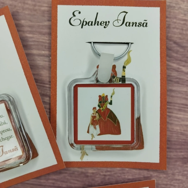 75 Unidades - Chaveiro Orixá Oyá - Iansã Personalizado Lembrancinhas