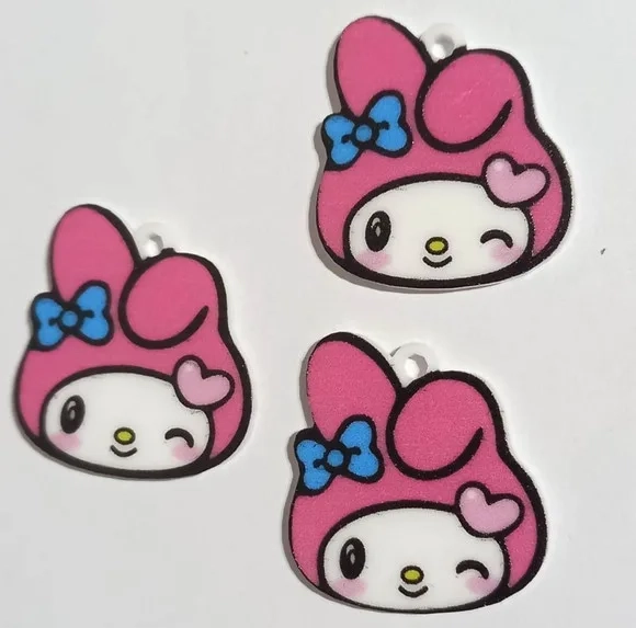Pingente Melody em Acrílico U.v - 6 Unidades