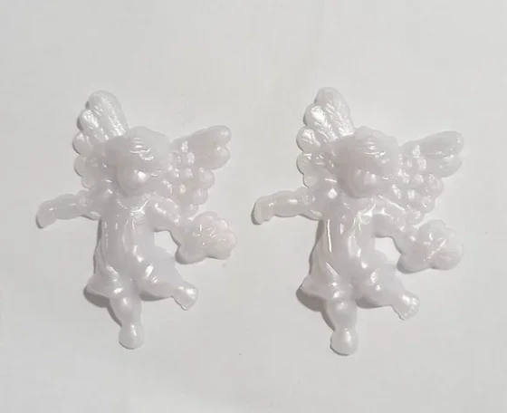 Anjinho de Acrílico Injetado Branco - 6 Unidades
