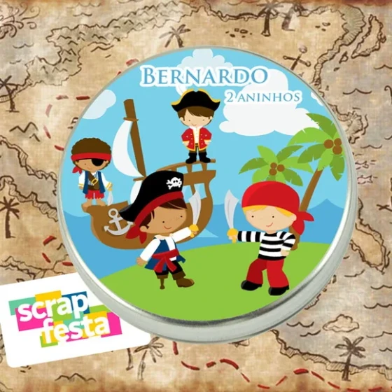 Latinhas Personalizadas Festa Pirata