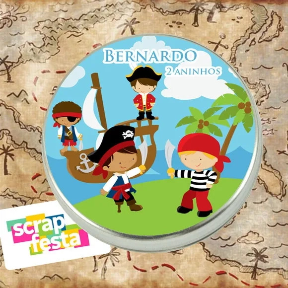 Latinhas Personalizadas Festa Pirata