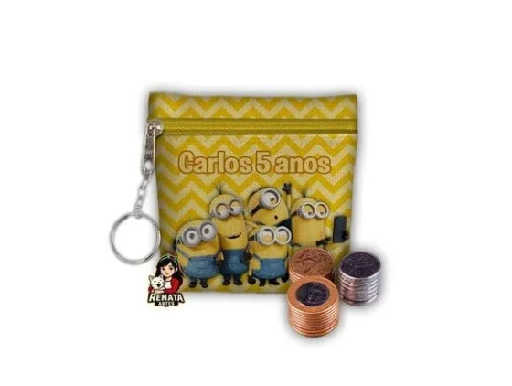 Chaveiro Porta Moedas Personalizado Minions