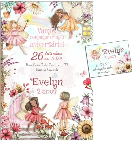 Convite Digital C/tag Jardim das Fadas 5