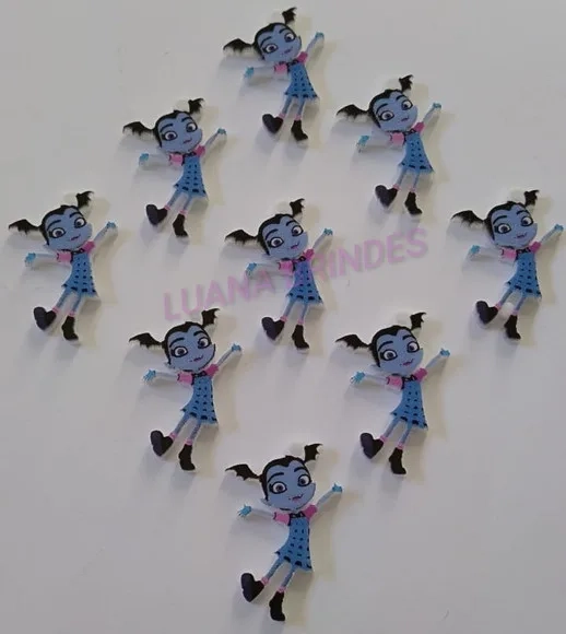 Pingente da Vampirinha de Acrílico 25mm. - Pct C/6 Unidades