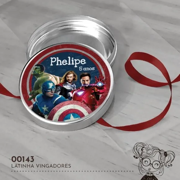 Latinha Adesivada Vingadores - 00143