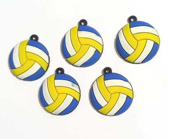 Pingente Bola de Vôlei Emborrachados -6 Peças