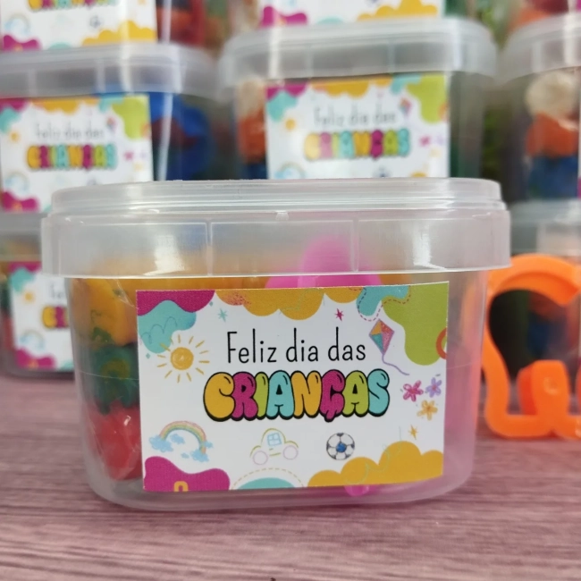 30 kit Massinha no Pote Personalizado - Corporativo Infantil - Festa Junina - Festa Junina - Trabalhamos com qualquer tema - Informar tema no chat