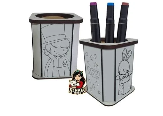 Porta Lápis para Colorir Circo