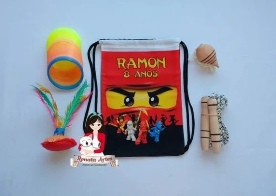 Ninjago - Mochila Boa Infância Personalizada Tema Ninja Go