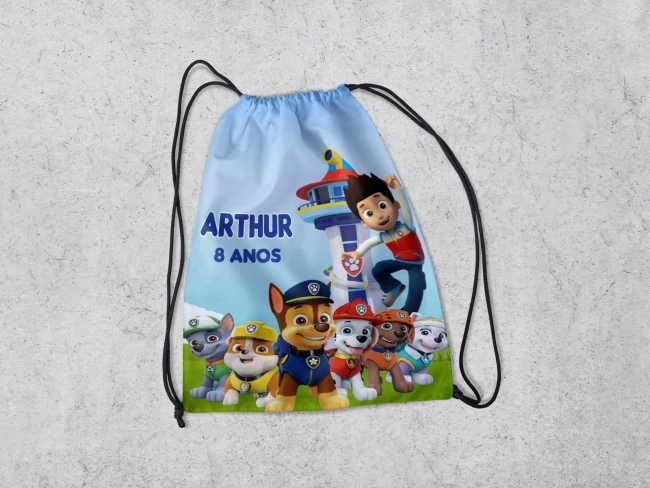 Mochilinha Personalizada para lembrancinhas Patrulha Canina
