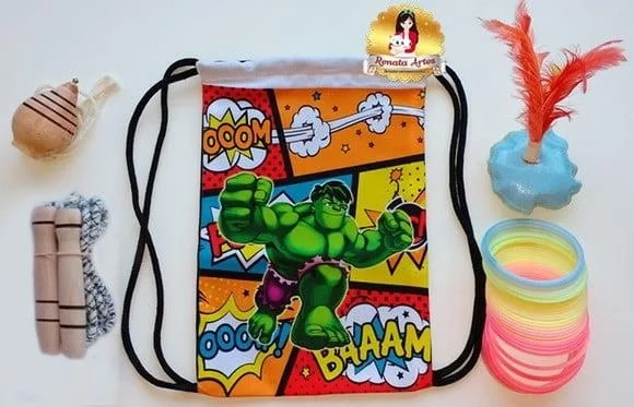 Mochila Boa Infância Tema Hulk