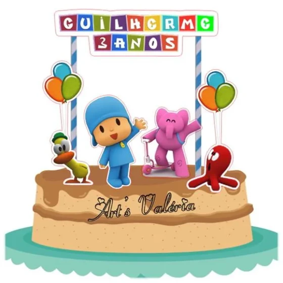 Topo de Bolo Pocoyo