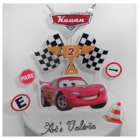 Topo de Bolo Carros Disney