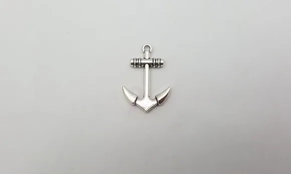 Pingente Âncora de Metal Niquel de 2,8cm Pacote com 10 Uni